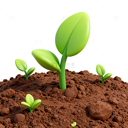 卡通植物生长土壤场景