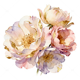 水彩花卉装饰画素材