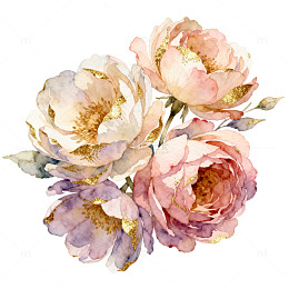 水彩花卉装饰画设计素材
