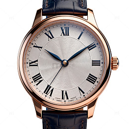 玫瑰金色罗马数字腕表