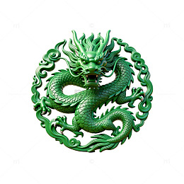 翠玉青龙雕塑艺术品