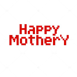 像素风母亲节祝福图案设计