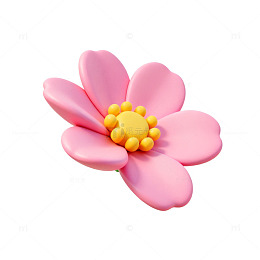3D粉色花朵装饰图案