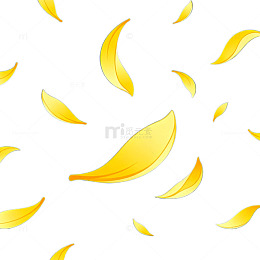 简约黄香蕉平铺图案设计