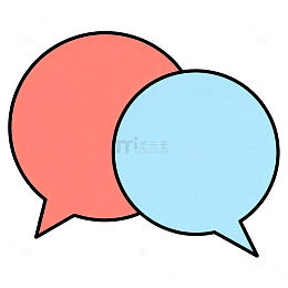 卡通对话气泡图标设计元素