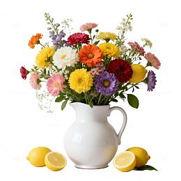 清新花香花瓶装饰