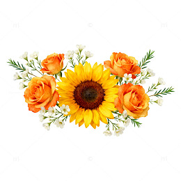 鲜花装饰图案设计素材