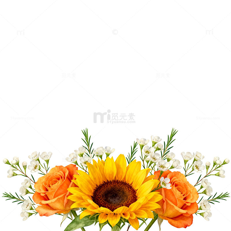 鲜花装饰图案背景设计素材