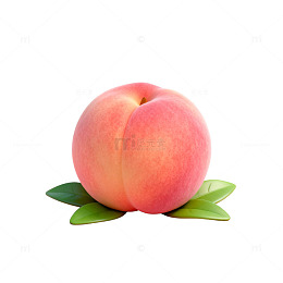 清新水蜜桃插画设计元素