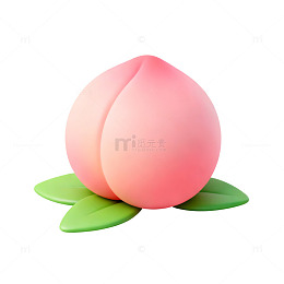 卡通风格桃子矢量插画设计元素