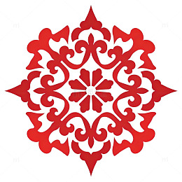红色传统花纹图案装饰素材