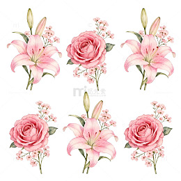 花卉插画装饰图案设计素材