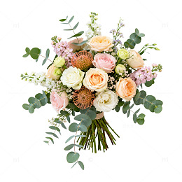 淡雅花卉组合花束设计素材