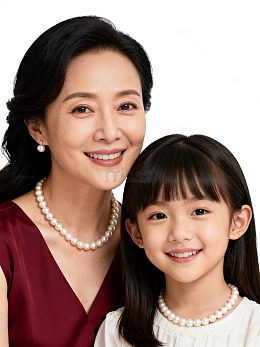 温馨母女合影人像写真