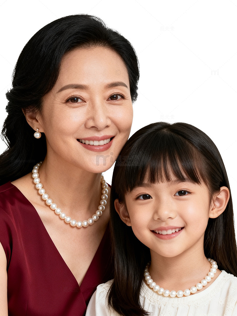 温馨母女合影人像写真