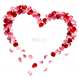 浪漫心形花瓣装饰画