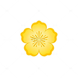 金色花朵图标设计元素
