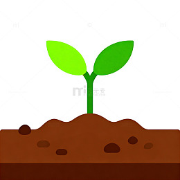 简约植物生长插画