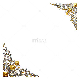 金色华丽装饰边框设计素材