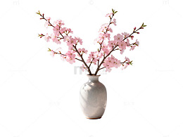 简约花瓶樱花装饰摆件