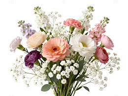 缤纷花束鲜花装饰素材