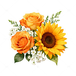 鲜花装饰图案设计素材