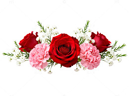 鲜艳花卉装饰图案设计素材