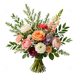 缤纷花束鲜花装饰设计素材