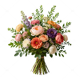 绚丽多彩鲜花花束