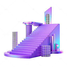 未来感建筑设计模型3D素材