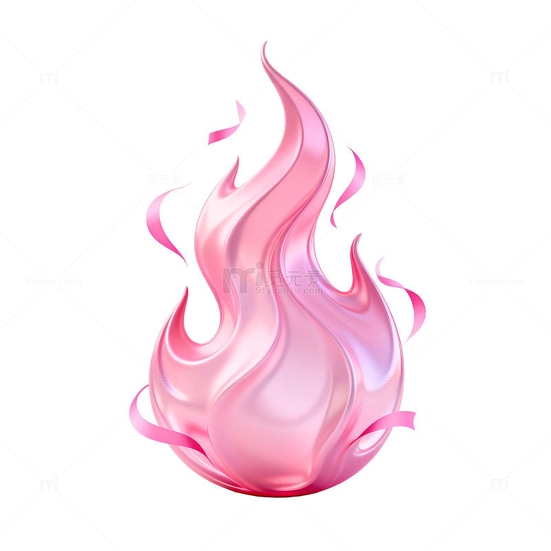 粉色火焰艺术设计素材