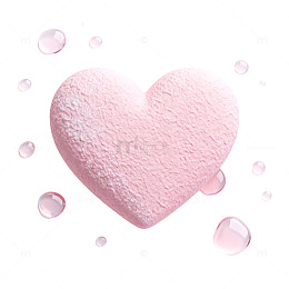 粉色心形水滴浪漫背景设计
