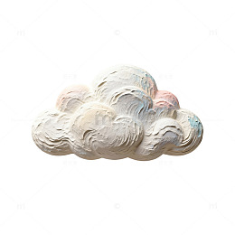 彩绘云形装饰物