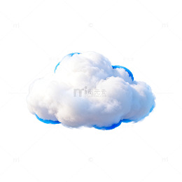 蓝天白云简约云朵插画