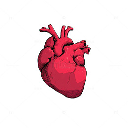 黑色心形的深邃艺术魅影