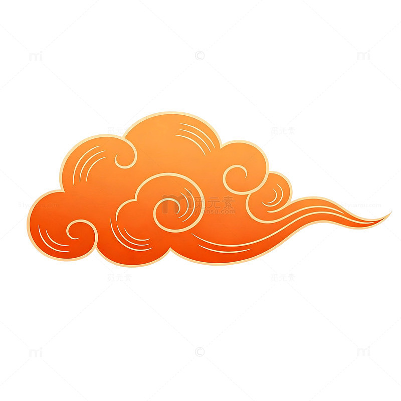 中国风云纹图案装饰元素