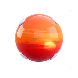 球体日落艺术图像