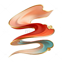 金红蓝渐变流动艺术图案