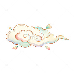 卡通风格云朵插画