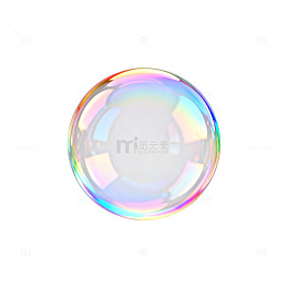 彩虹泡泡透明图像