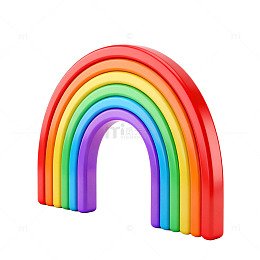 彩虹卡通立体模型设计素材