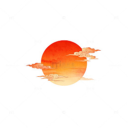 古风日出云彩插画