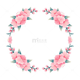 花卉边框装饰图案设计