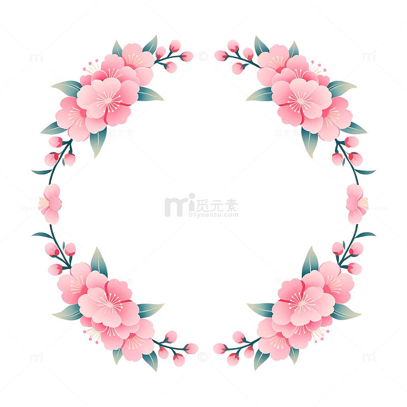 花卉边框装饰图案设计