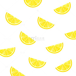 柠檬切片图案背景设计素材