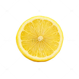 柠檬切片透明背景矢量图