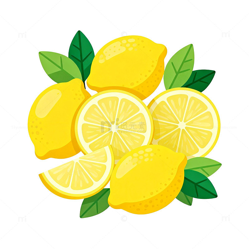 柠檬插画设计素材