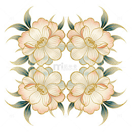 对称花卉图案设计素材