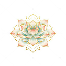 精致莲花图案设计素材