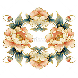 传统花卉图案装饰设计素材